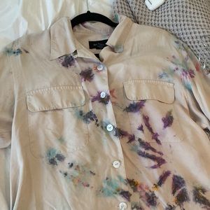 Vintage Tie-Dye Silk Blouse